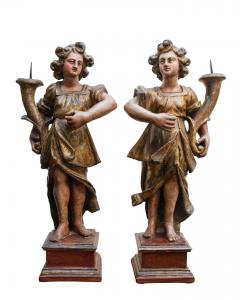Século XVII, Par de anjos porta-candelabro